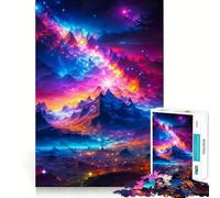 Colored Sky 1000 Piece Jigsaw Puzzles for Adults Stress Free DownTime Game Enjoyable Challenge Nice Art (38x52cm)