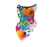 Colored Splashes All Over The Soccer Windproof Mask,Neck Gaiter Winter Motorcycle Face Cover