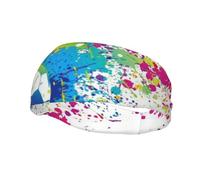 Colored Splashes All Over The SoccerHair Bands for Men Woman Headband Running Headband Sweat Wicking Gym