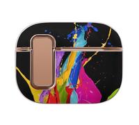 Colored Splashes Headphone Cases PC Hard Protective Cover Compatible with AirPods Pro 2 Earphone Cases with Button Lock