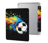 Colored Splashes with Soccer Ball Case Compatible for IPAD Pro (10.5in) /IPAD Air3(10.5in) Tablet Cases Protective Stand Cover