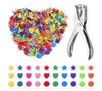 Colored Split Pins and Paper Fasteners Set - 301 Pcs Metal Craft Fasteners, 300 Split Pins Plus Equipped with 3mm Hole Puncher, Paper Fasteners for DIY Crafts Projects Scrapbooking Office