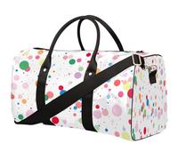 Colored Spots Printing Foldable Travel Duffle Bag Waterproof Sports Gym Bag with Shoulder Straps