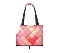 Colored Squares Printed pet Shoulder Bag - Foldable Design, Small cat and Dog Travel Bag