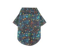 Colored Star Summer Dog Shirts Collared Polo T-Shirts Button Up Breathable Cool Short Sleeve Pet T-Shirt Doggy Sweatshirt Puppy Kitten Perfect for Everyday Wear, and Photoshoots 5XL