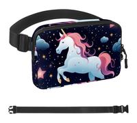Colored Star Unicorn-831 Unisex Style Fanny Pack: Fashion Waist Packs, Crossbody Bags Sport Slim Fashionable for Jogging Hiking Hiker Woman Man, Multicolor, 1.5x9.0x5.9in/4x23x15cm
