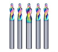 Colored Steel Step Drill with Coating for for CNC Machines and Engraving Equipment, High-Speed Milling Tool for Aluminum Alloy PVC Acrylic Materials