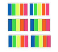 Colored Sticky Notes,2000 Pieces Colored Page Markers Waterproof Writable Translucent Page Flags Transparent Tabs Flags Stickers for School Office Stationery Label Page Mark