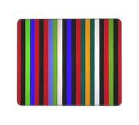 Colored Stripes Enhanced Control Mouse Pad with Lock Stitch Edge Large Thick Non-Slip Desk Mat for Office Task