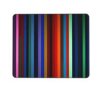 Colored Stripes Printed Mouse Pad,Waterproof Non-Slip Rubber Base Square Mousepad for Computer Laptop Wireless Mouse Office Mouse Mat Gaming Mouse Pad