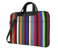 Colored Stripes Printed Waterproof Laptop Case Ultra-Thin Portable One-Shoulder Laptop Bag 600d Oxford 13in/14in/15.6in