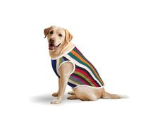 Colored Stripes Vertical Casual Pet Sleeveless T-Shirt Dog Vest, Printed Soft Cotton Pet Clothes Breathable T-Shirt Large Dog (3xl-5xl)