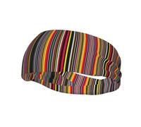 Colored Stripes Vertical Print Sweatbands Sports Headband for Men Women,Athletic Sweatband for Tennis,Basketball,Running,Gym