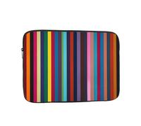 Colored Stripes Vertical Printed Laptop Sleeve for 17 inch Laptop, Shockproof Oxford Fabric Laptop Protective Case Laptop Bag