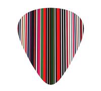 Colored Stripes Vertical Professional Guitar Picks Set 12 PCS ABS Material Thin Medium Heavy with Storage Box for Guitar Ukulele