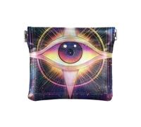 Colored Tarot Astrology Eyes Fashion Women's Leather Coin Change Purse Fancy Mini Card Holder Wallet for Men Women Travel bolsas para