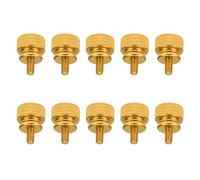 Colored thumb screws 6#-32x6 /M3.5 aluminum step thumb knurled thumb screws computer case anodized 10 colors(Local tyrant gold,10Pcs)