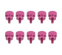 Colored thumb screws 6#-32x6 /M3.5 aluminum step thumb knurled thumb screws computer case anodized 10 colors(Rose Red,50Pcs)