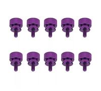 Colored thumb screws 6#-32x6 /M3.5 aluminum step thumb knurled thumb screws computer case anodized 10 colors(Purple,100Pcs)