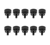 Colored thumb screws 6#-32x6 /M3.5 aluminum step thumb knurled thumb screws computer case anodized 10 colors(Cool black,10Pcs)