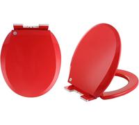 Colored Toilet Seat Round Soft Close,Oval Toilet Lid Quiet Close with Quick Release,Safe PP Material Easy Cleaning,Comfortable Design