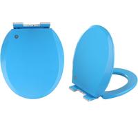 Colored Toilet Seat Round Soft Close,Oval Toilet Lid Quiet Close with Quick Release,Safe PP Material Easy Cleaning,Comfortable Design