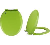 Colored Toilet Seat Round Soft Close,Oval Toilet Lid Quiet Close with Quick Release,Safe PP Material Easy Cleaning,Comfortable Ergonomic Design (Green)