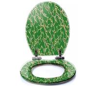 Colored Toilet Seat with Slow Close, Agate Liquid Marble Texture Teal Abstract Resin Toilet Seats, Easy to Install, Easy to Clean Heavy Duty Deluxe Toilet Seat, pattern1