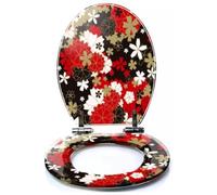 Colored Toilet Seat with Slow Close, den Eastern Ornament Resin Toilet Seats, Easy to Install, Easy to Clean Heavy Duty Deluxe Toilet Seat, pattern7
