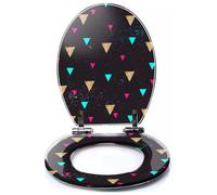 Colored Toilet Seat with Slow Close, Line Art Cute Dachshund for Print Dog Blanket Pet for Cards t Shirts Resin Toilet Seats, Easy to Install, Easy to Clean Heavy Duty Deluxe Toilet Seat