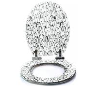 Colored Toilet Seat with Slow Close, This is Captivating Oriental Floral Patterns Vintage Bird Imagery It Resin Toilet Seats, Easy to Install, Easy to Clean Heavy Duty Deluxe Toilet Seat