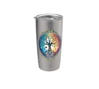 Colored Tree of Life Odin Northman Valhalla Norse Mythology Stainless Steel Insulated Tumbler