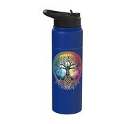 Colored Tree of Life Odin Northman Valhalla Norse Mythology Stainless Steel Insulated Water Bottle
