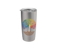 Colored Tree of Life Viking Midgard Asgard Thor Walhalla Stainless Steel Insulated Tumbler