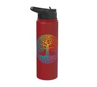 Colored Tree of Life Viking Midgard Asgard Thor Walhalla Stainless Steel Insulated Water Bottle