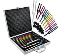Colored Tuning Forks Set, 10 Multicolour Unweighted Chakra Tuning Forks, 174-963Hz Sound Meditation Forks, for Healing Therapy, Reduce Stress