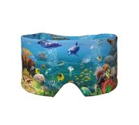 Colored Undersea World Print Print Soft Eye and Ear Muffs for Adults Sleeping Protection Cover for Travel Nap Relief