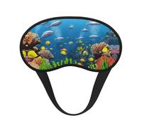 Colored Undersea World Print Sleep Eye Mask Light Blocking Soft and Comfortable Night Eye Blinder for Women Men for Sleeping Travel Night Shift