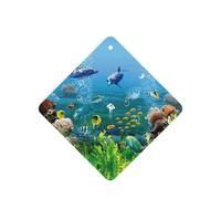 Colored Undersea World Printing 10 Pcs Car Air Freshener Hanging Sheets Scented Hanging Sheets With Rope For Home