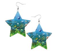 Colored Undersea World Women's Fashion Earrings, Celestial Dangle Earrings, Star Shape Jewelry for a Versatile