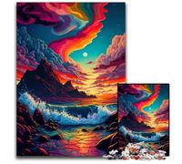 Colored Waves Jigsaw Puzzles for Adults, 1000 Piece cardboard Jigsaw Puzzles for Adults for Teenagers, Family Game Night, Brain-Challenging Gift Idea 26X38CM/10.23x14.96inch