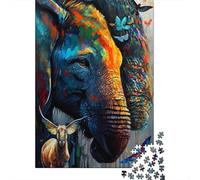 Colored Wildlife 1000-Piece Jigsaw Puzzle for Adults, 38x26cm/1000pcs, White Cardboard for Simple Sorting; Relaxed Solo Time at Home