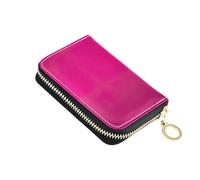 Colored Women's Wallets Leather Credit Card Protector RFID Blocking Trendy Blur Pink Gradient Coin Purse Wallet with Zipper