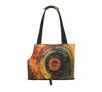 Colored Wooden Stakes Printed pet Shoulder Bag - Foldable Design, Small cat and Dog Travel Bag