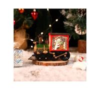 (colored yeti) 2025 Christmas Gift Train Crystal Ball Ornament Christmas Gift Christmas Eve Decoration Lighting Train Box CrystalBall Ornaments
