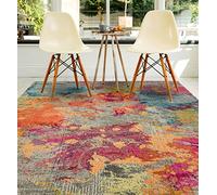Colores Cloud Abstract Rug Bedroom Living Room Bright Multi Colours Modern Designs Rugs Small 80x150 cm (2'6"x5'0") Galactic CO04 Multi