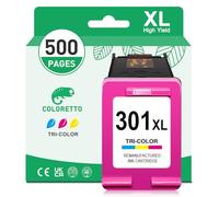 COLORETTO 301 XL Ink Cartridge Tri-Colour for HP Envy 5530 5532 4500