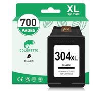 COLORETTO 304 XL Black Ink Cartridge for HP DeskJet 3760 3750 Envy 5030