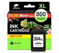 COLORETTO 304 XL Black Ink Cartridge for HP DeskJet 3760 3750 Envy 5030 | DeskJet 3700 3762 2600 2630 2620 2622 Envy 5000 5020 5032 AMP 120 Printer Ink Replacement