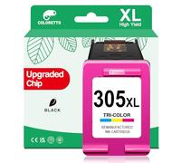 COLORETTO 305 Colour Ink Cartridges for HP 305 XL DeskJet 2810e 2820e 2800e 4220e 4222e 2710e 4130e Envy 6000 6022e 6032e 6020e Envy Pro 6420 6430 Printer Ink 305 Replacement